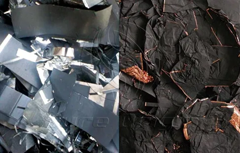 Productos finales de la planta de reciclaje de baterías de iones de litio